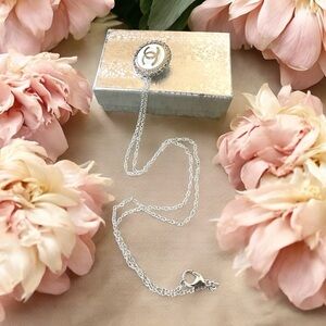 Chanel Silver Pendant Necklace